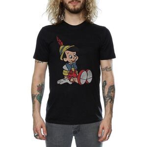 Pinocchio Mens Classic Cotton T-Shirt / Black